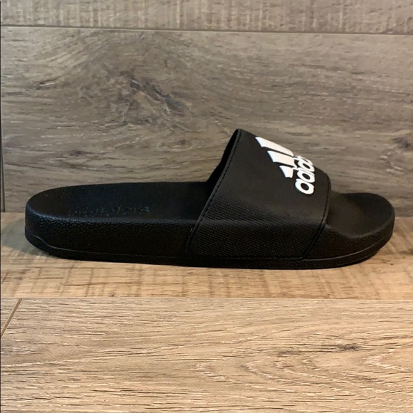 Adidas Adelite Shower Slide Black / White - Picture 2 of 5